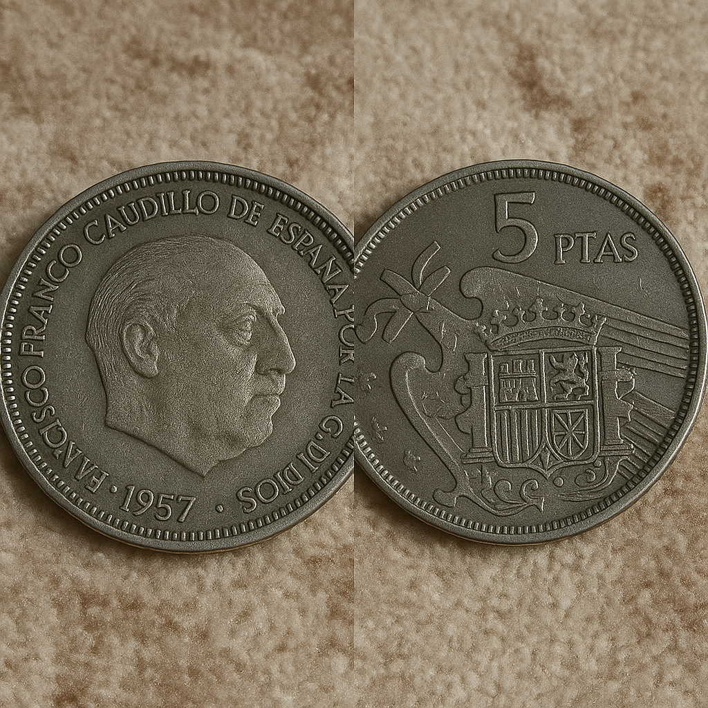 Spain’s 1957 5 Pesetas Coin: A Franco-Era Story in Silver 4 Spains 1957 5 Pesetas Coin A Franco Era Story in Silver 1