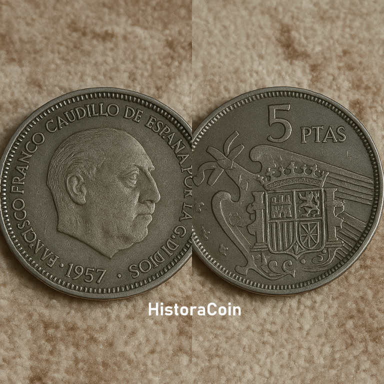 Spain’s 1957 5 Pesetas Coin A Franco-Era Story in Silver