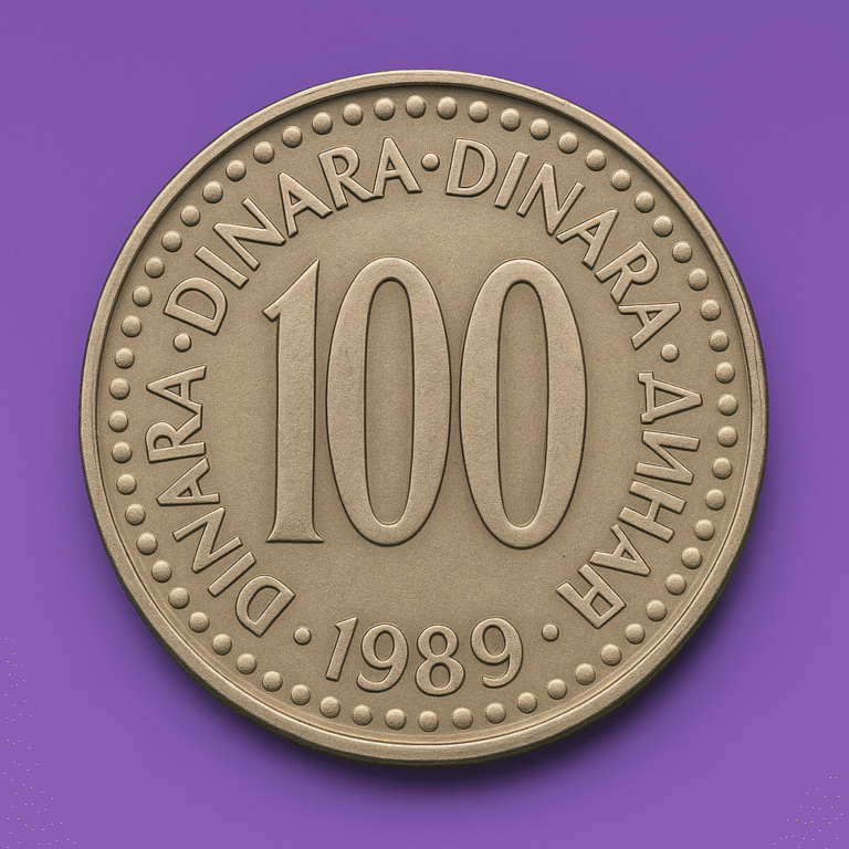 The 1989 Yugoslavian 100 Dinara