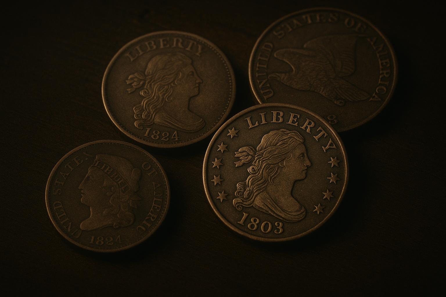 American historic coins photography