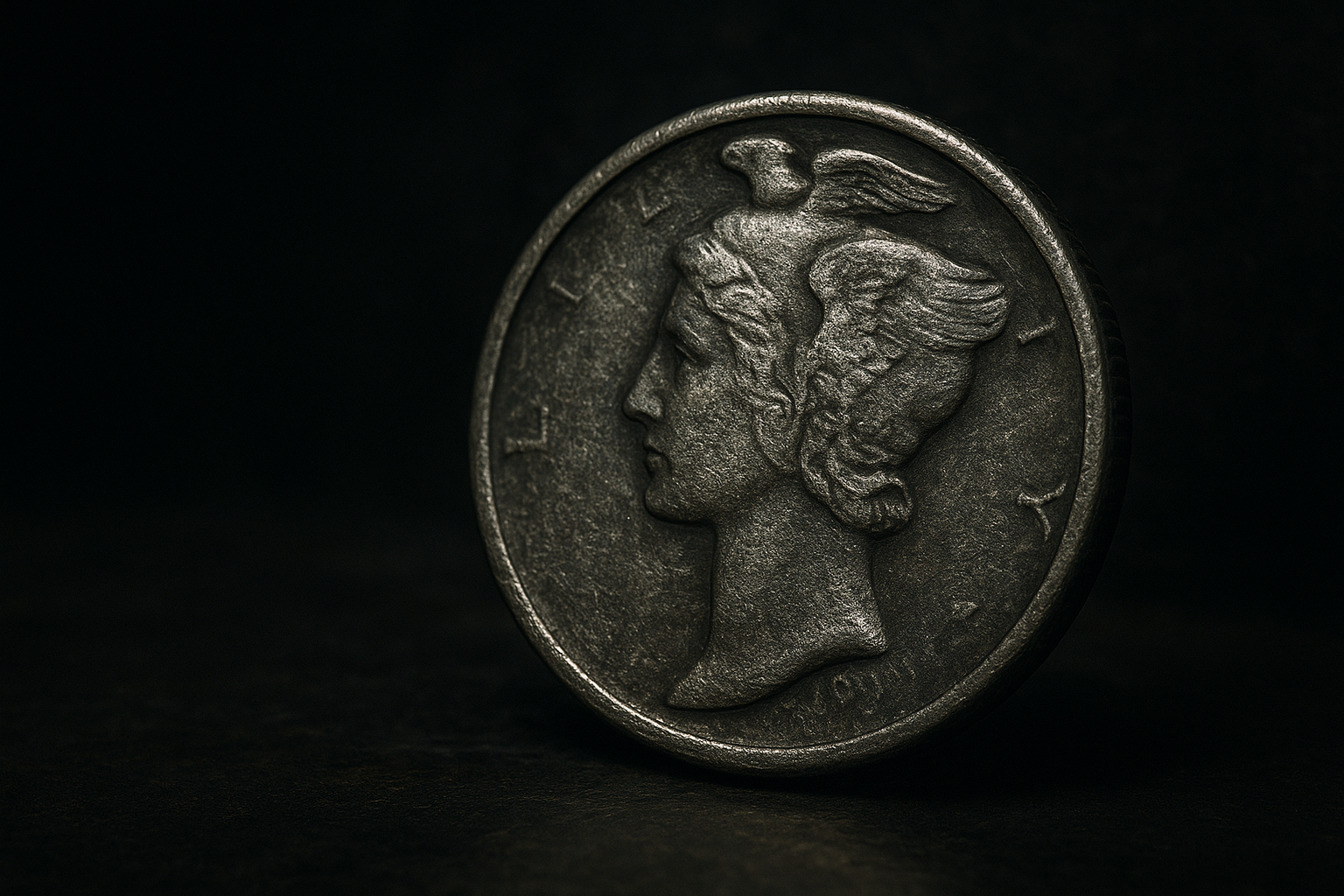 Cinematic 3D illustration of a historic American silver quarter symbolizing the end of circulating silver coinage in the United States