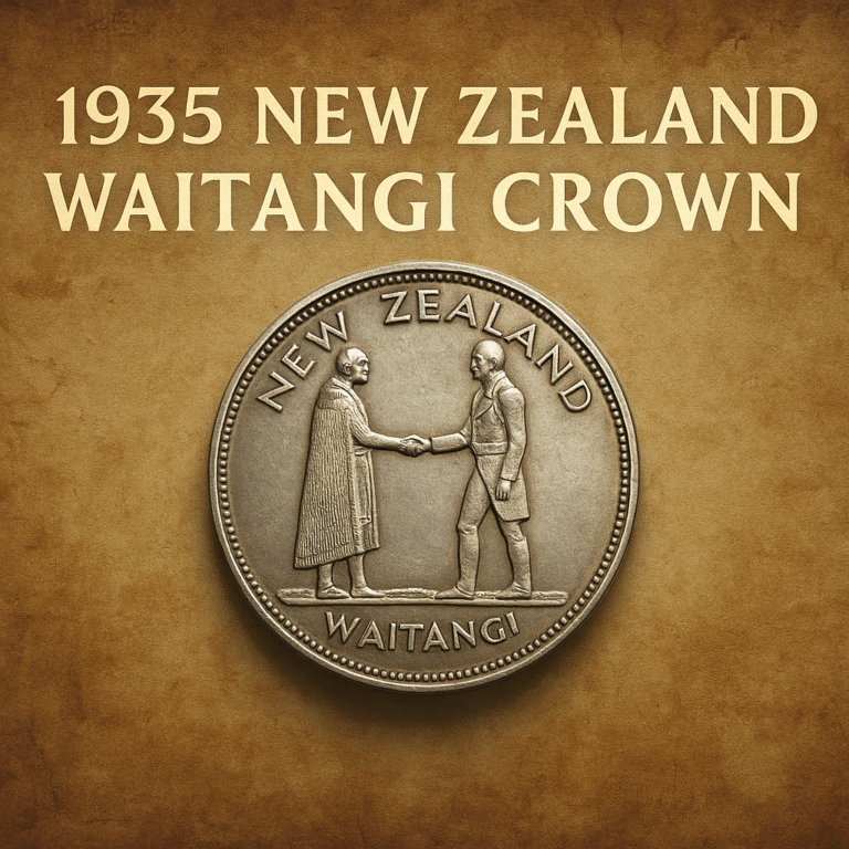 🇳🇿 1935 New Zealand Waitangi Crown — The Coin That Never Circulated