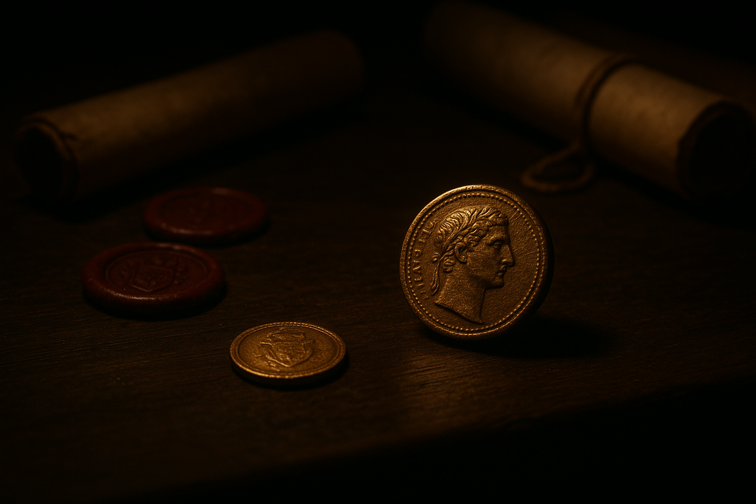 Ancient elite coin associated with royal authority and governance