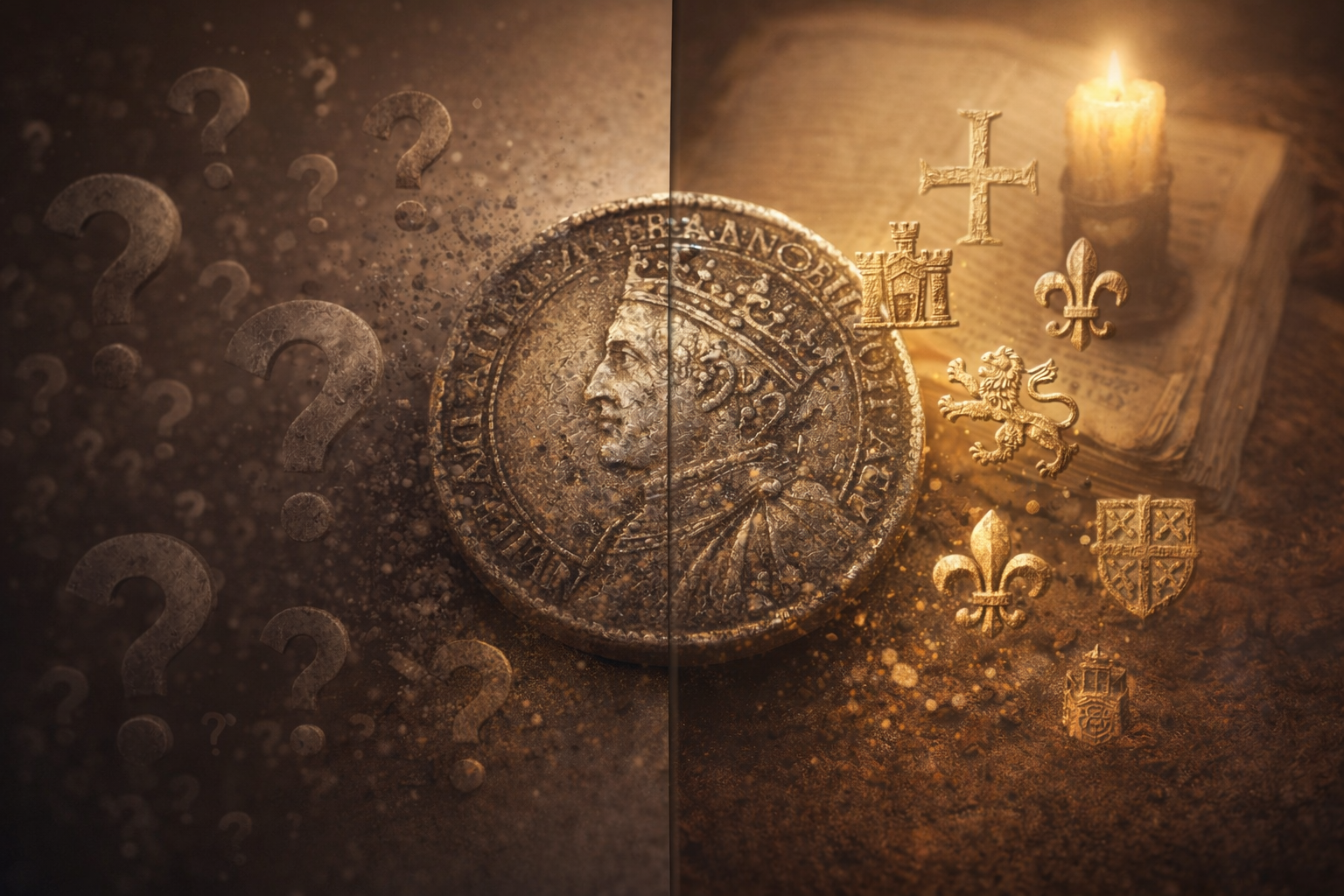 Illustration comparing common coin myths with historical reality through proper historical context