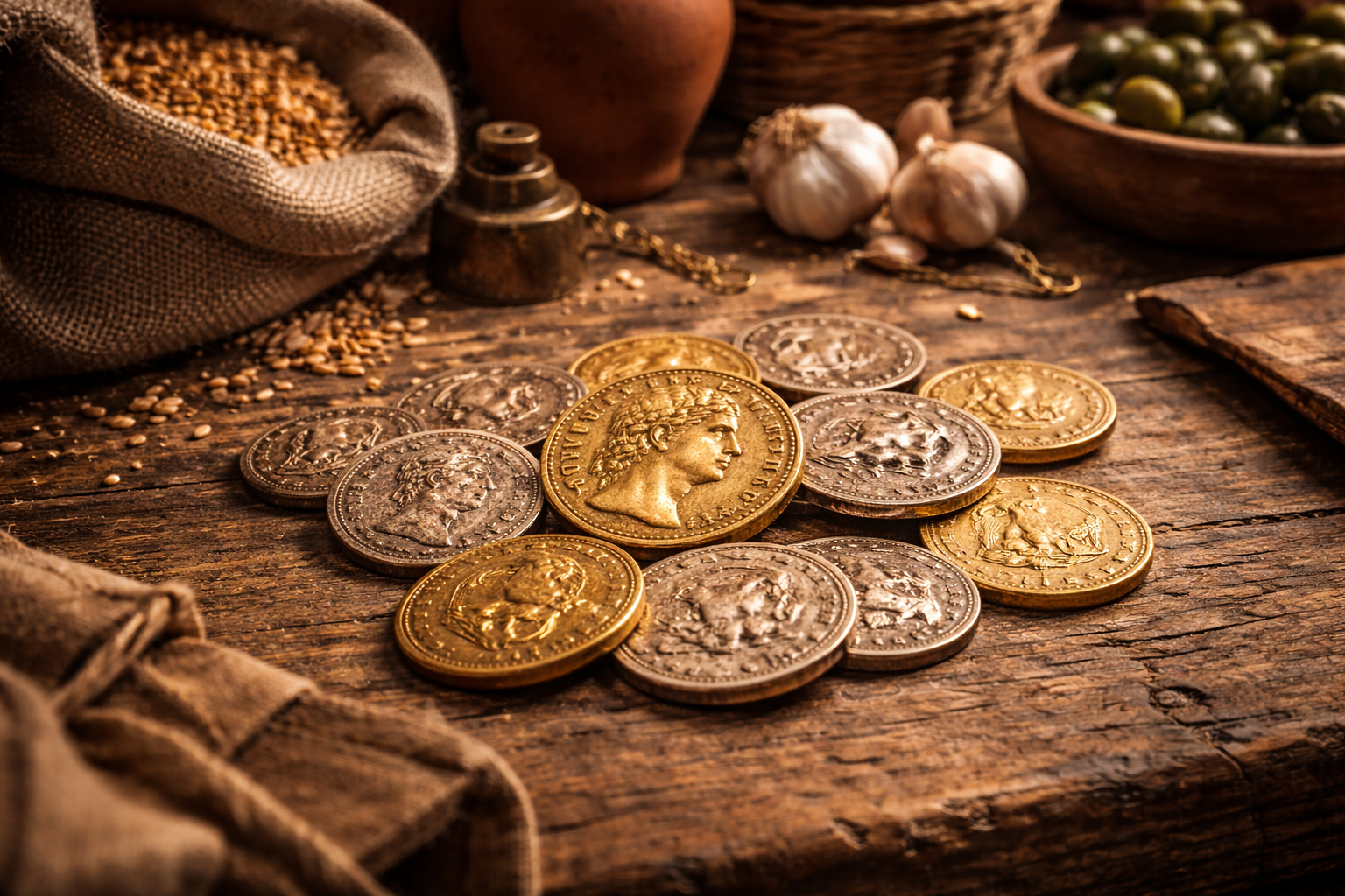 Roman coins used in everyday life by ordinary people