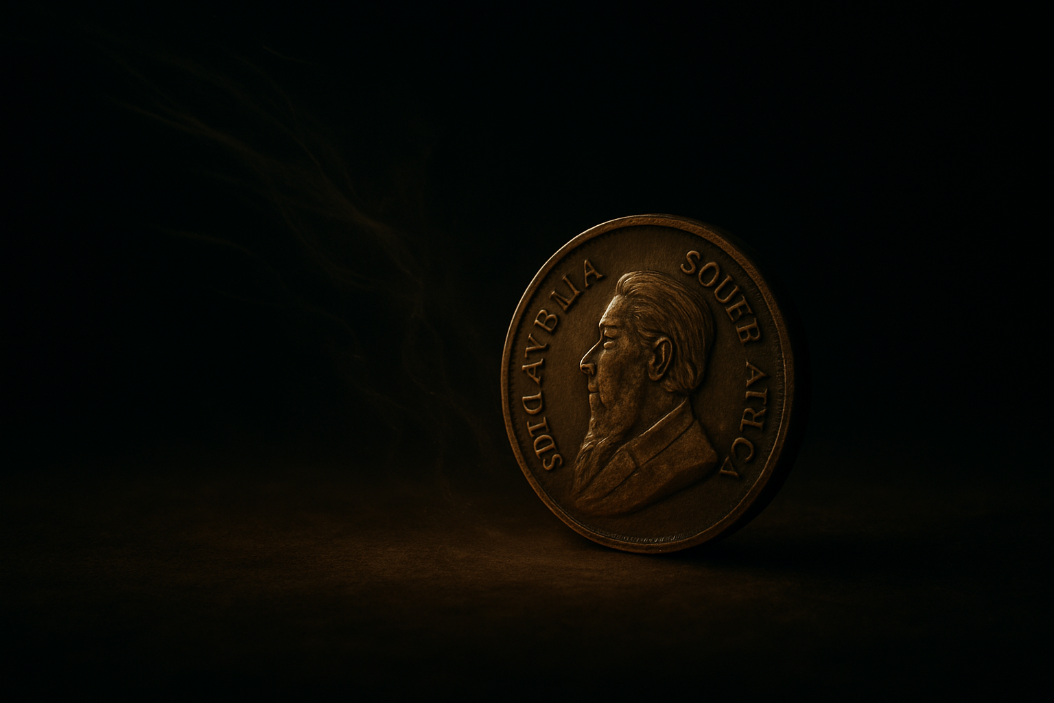 Single South African coin symbolizing myth and memory