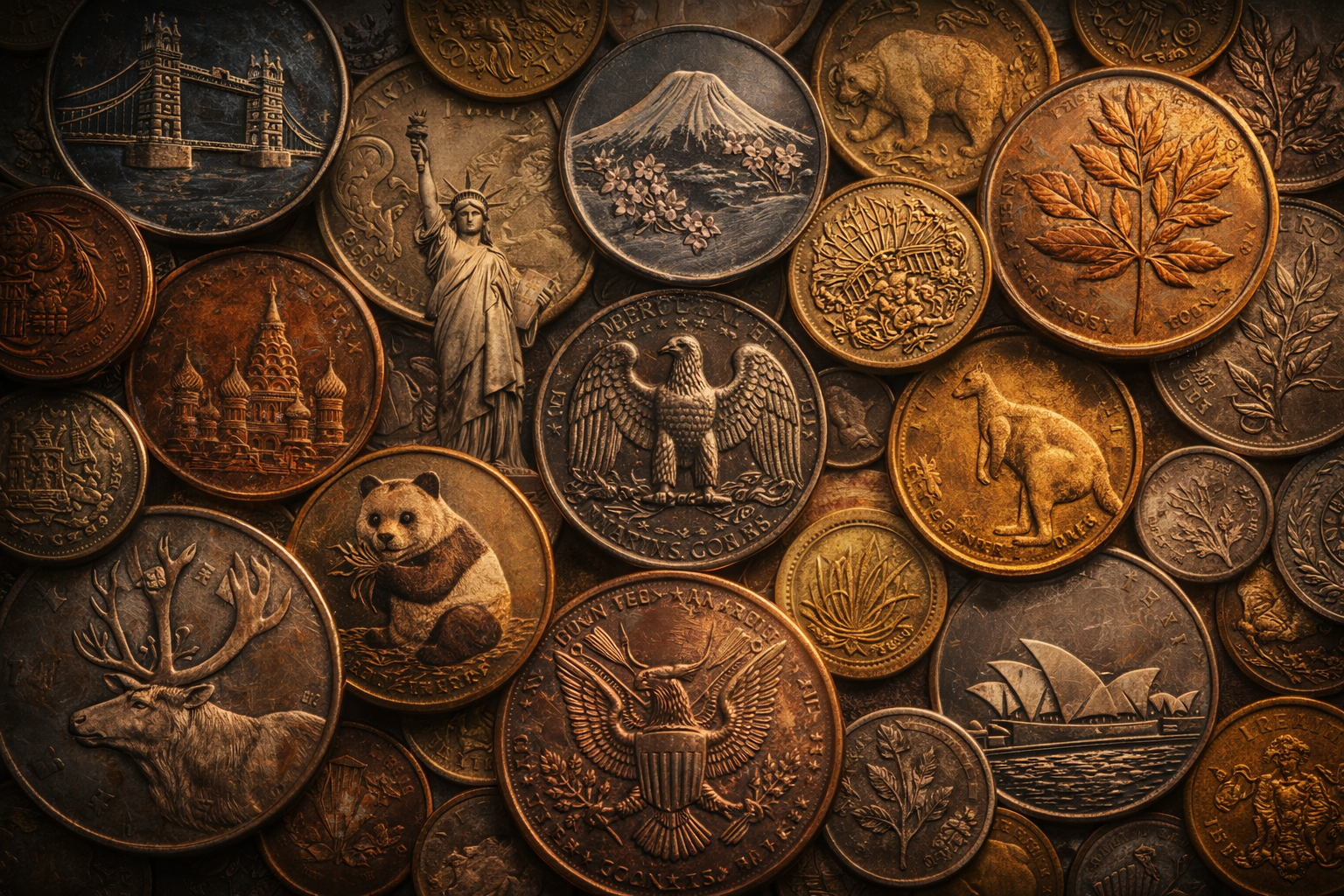 Coin symbols representing shared cultural belonging