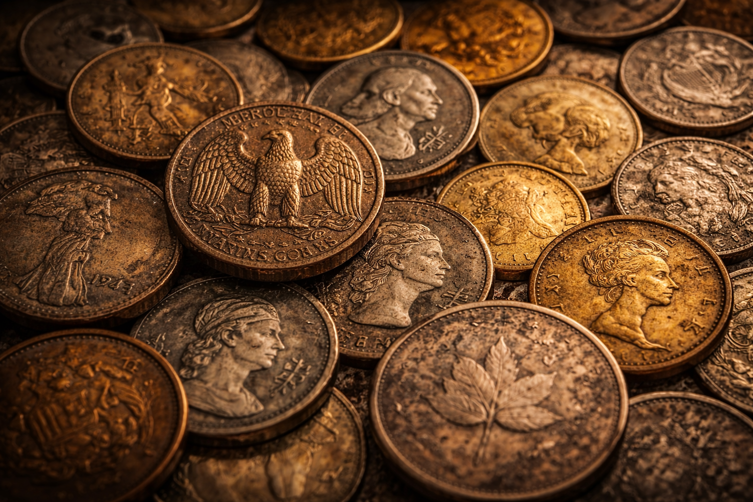 Coins reflecting the evolution of national identity over time