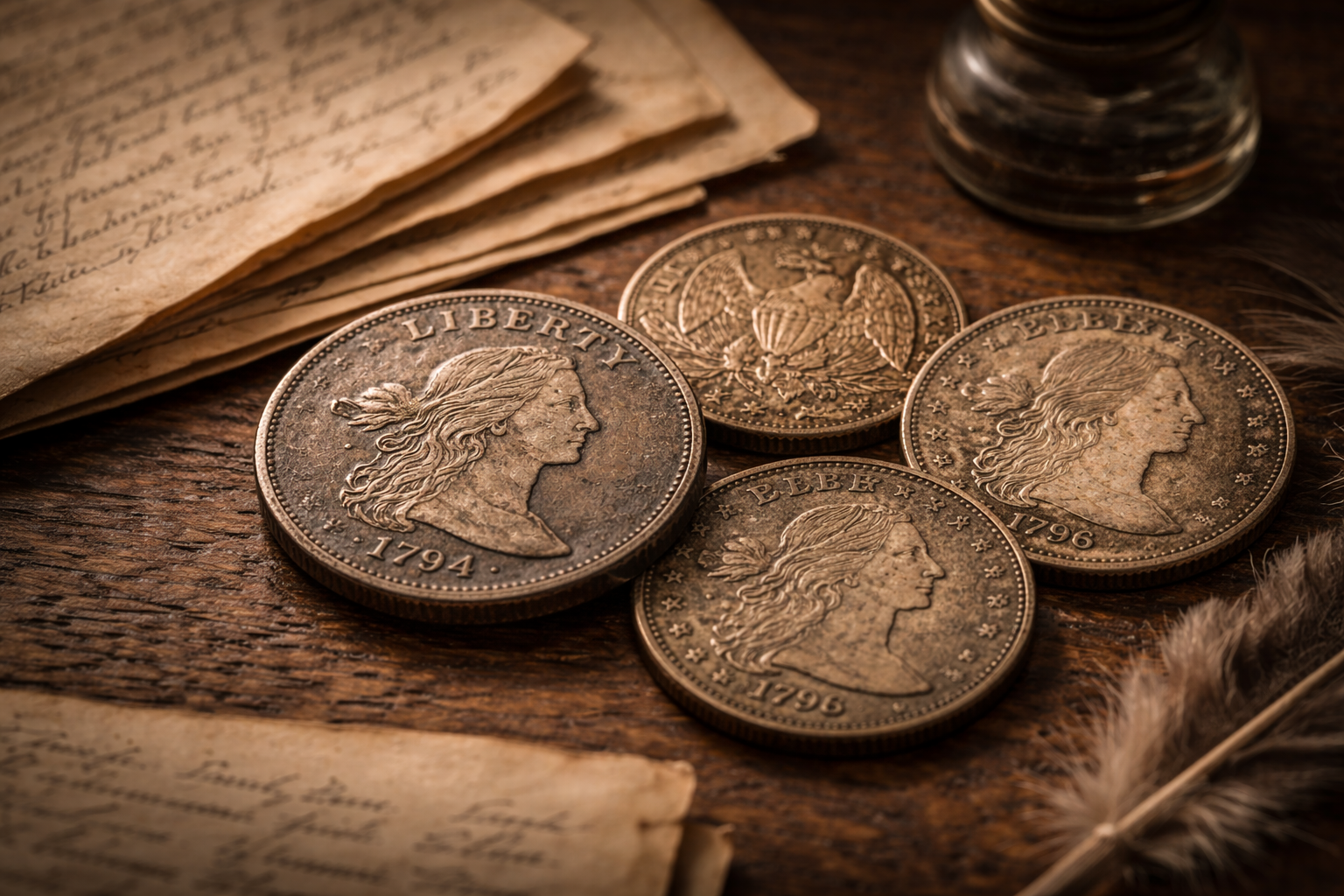 Early American coins used in everyday exchange