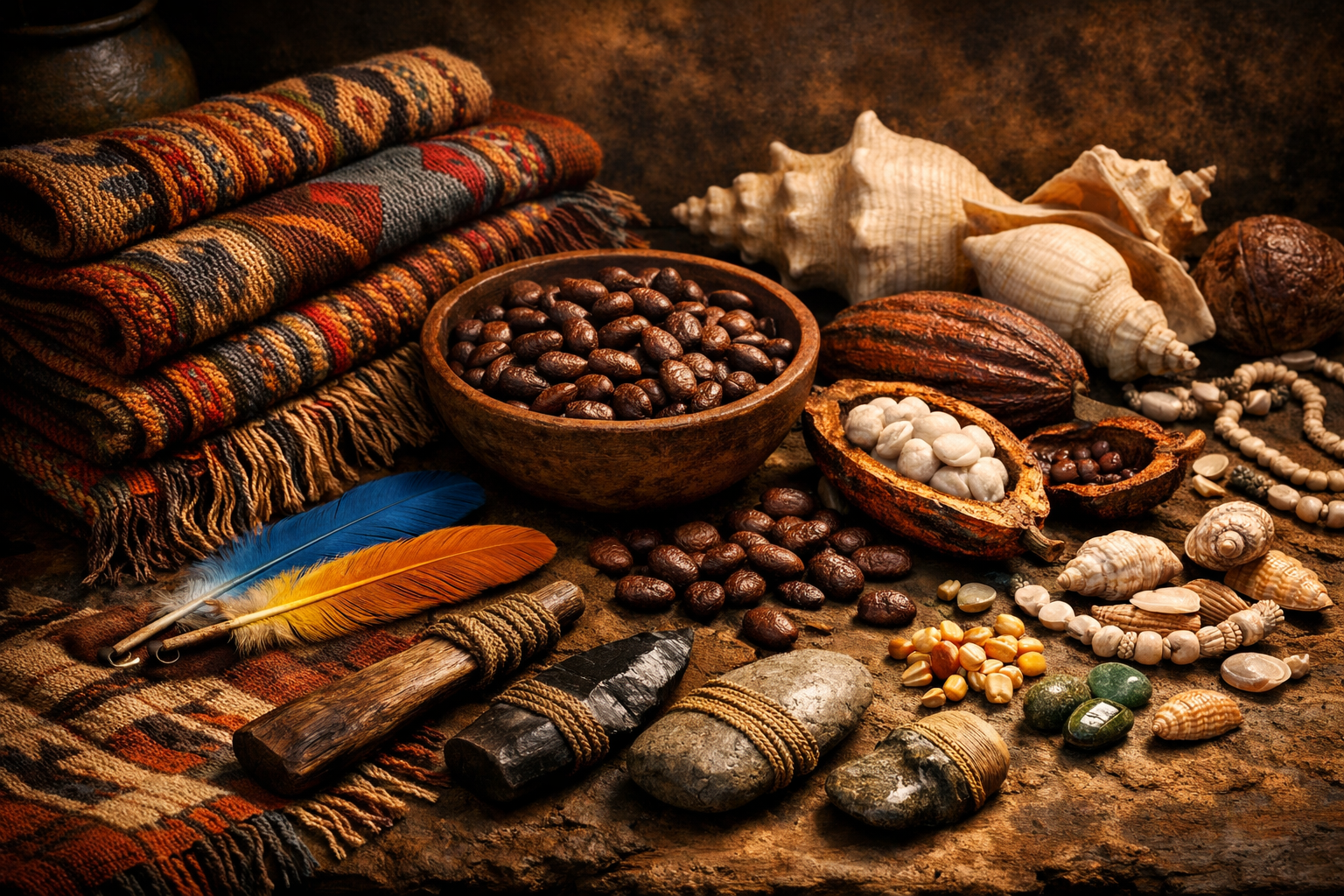 Life and trade in South America before the use of modern money and coins.