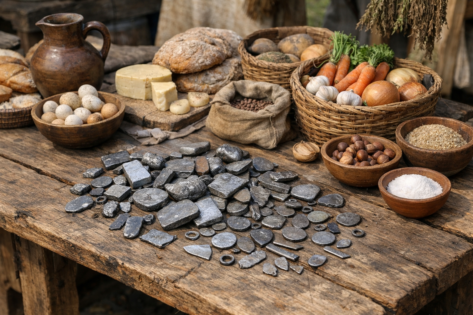 Medieval exchange without coins.