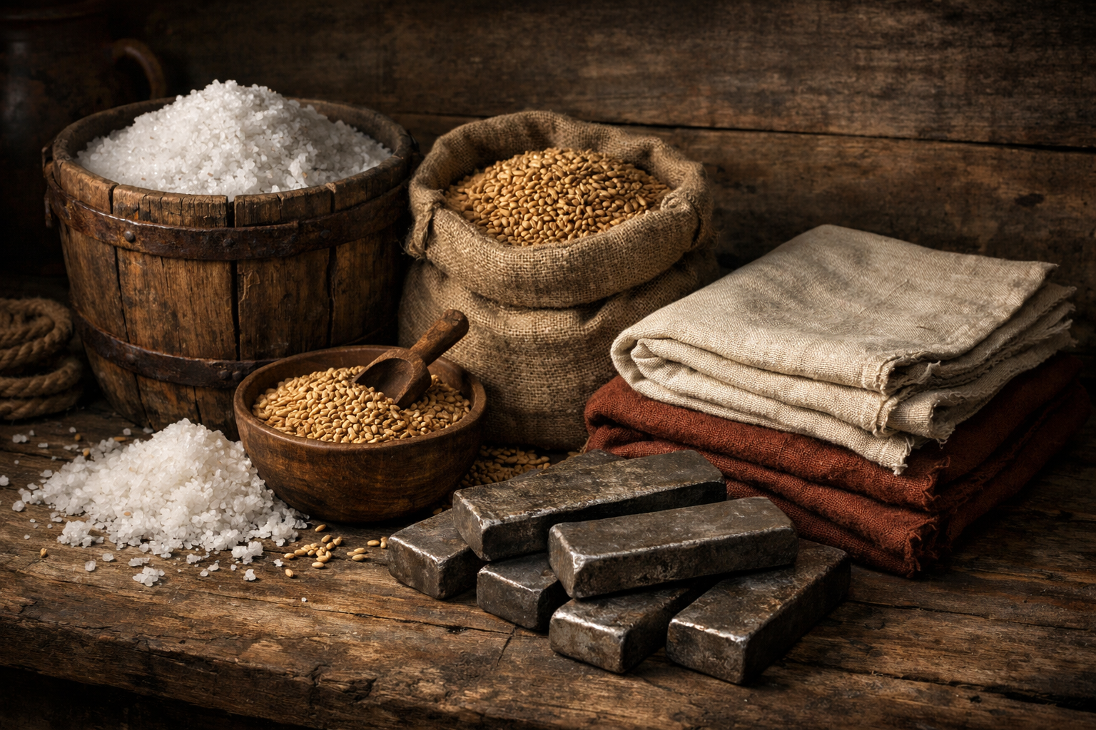 Medieval goods used as money in everyday exchange