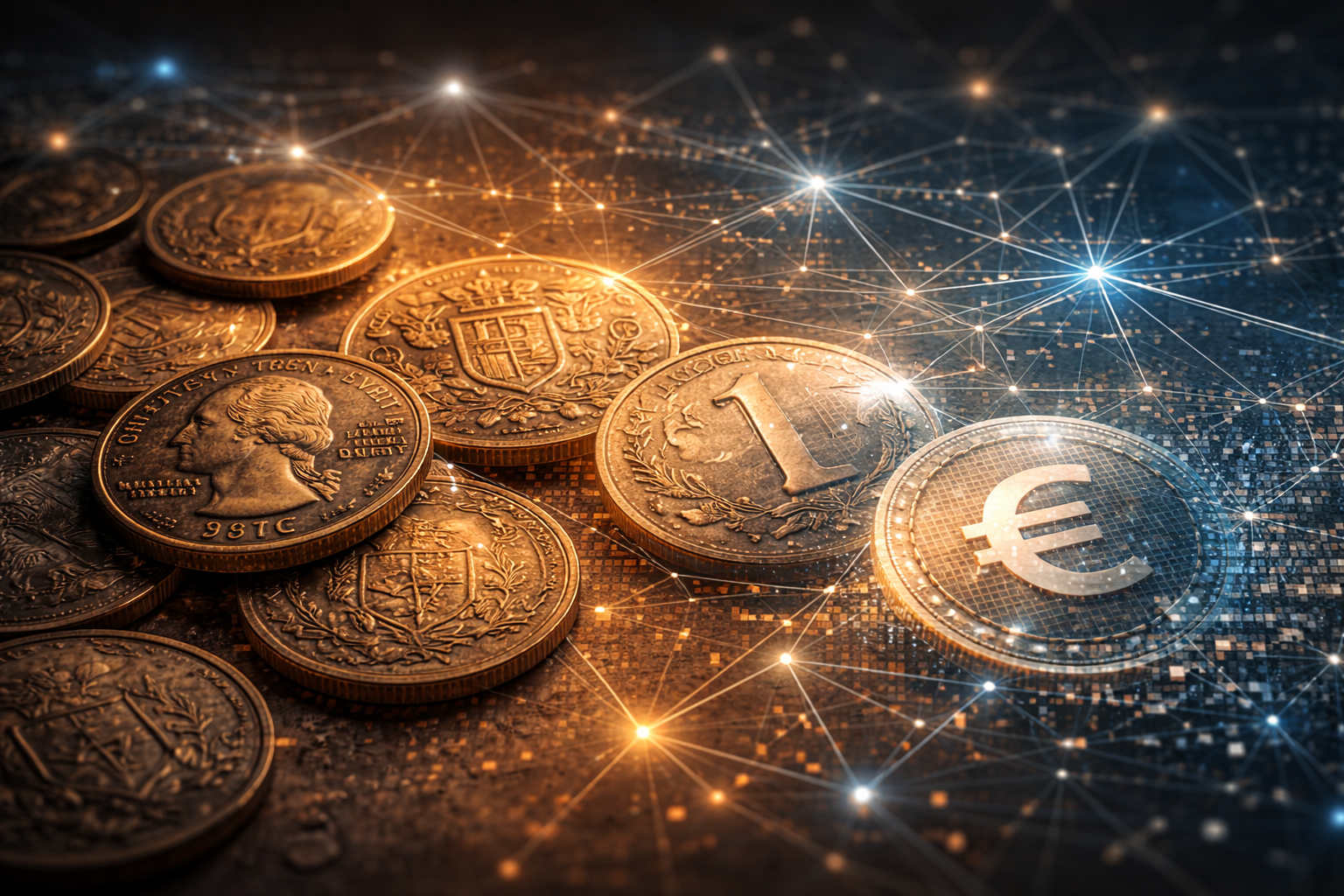 Symbolic connection between coins and digital trust