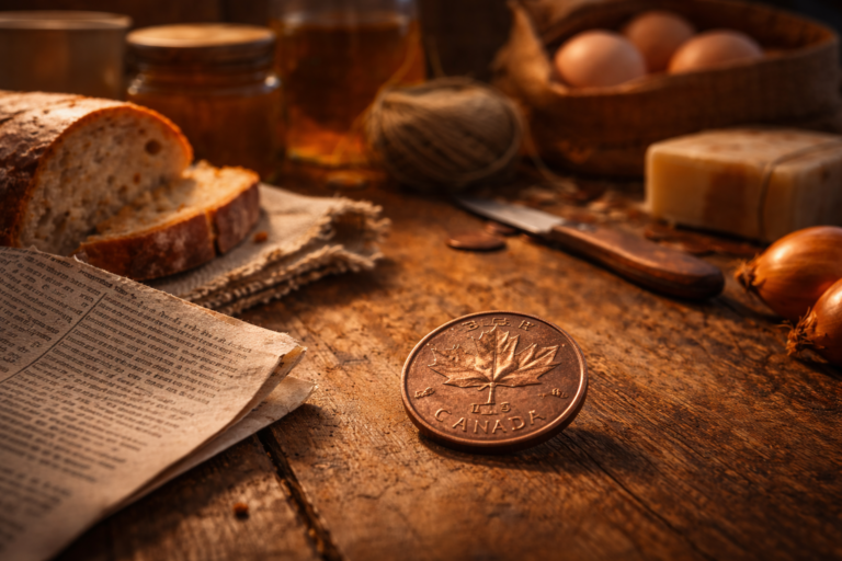 1973 Canadian penny used in everyday life in Canada