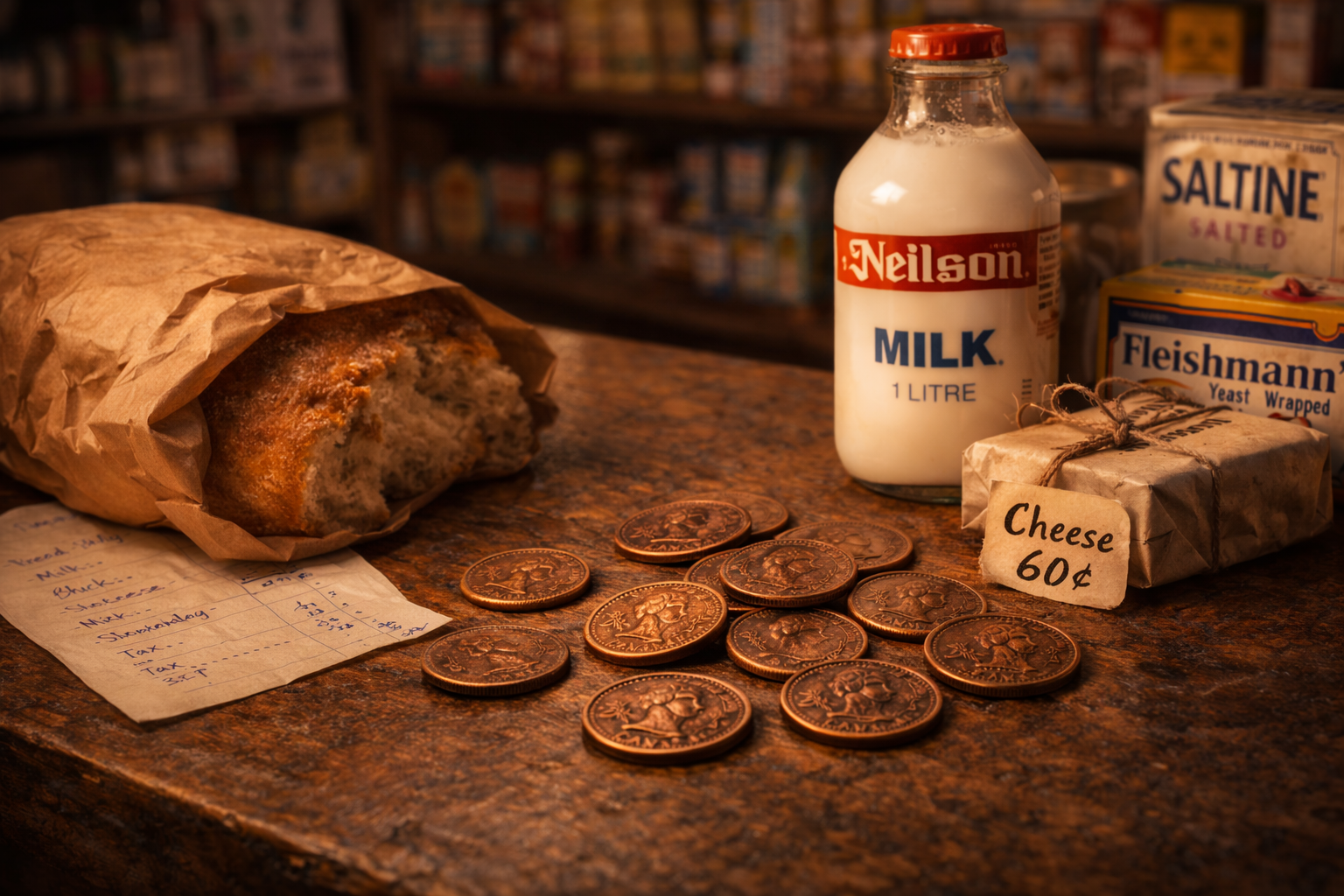1973 Canadian penny used in everyday purchases