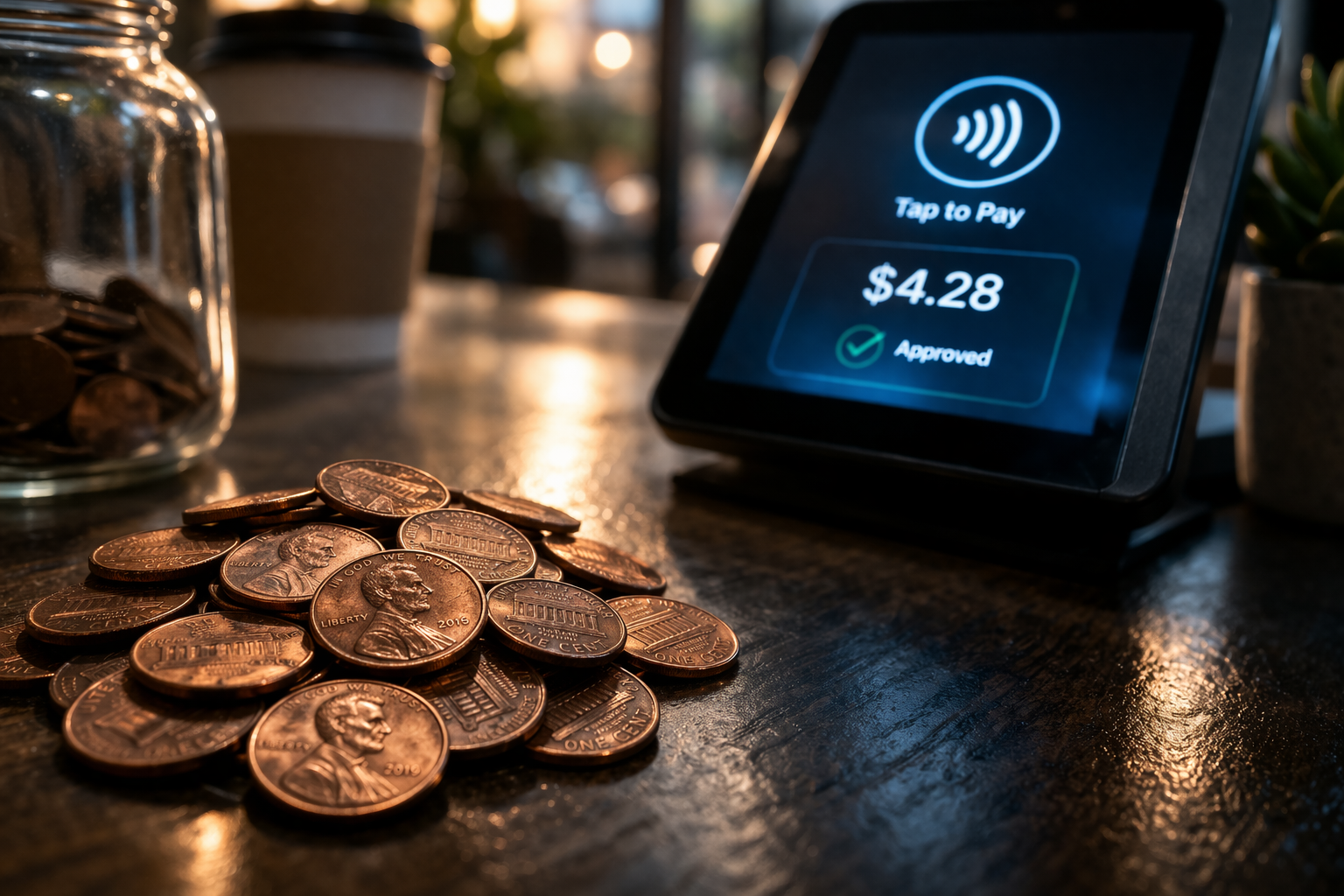 Concept showing rising cost of producing pennies compared to their value