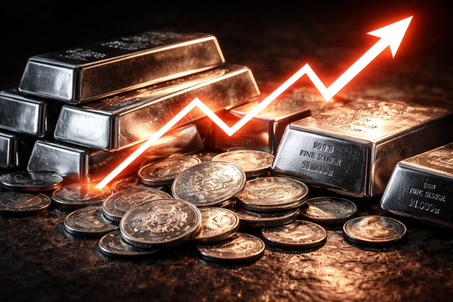 Transition from silver dimes to modern clad dimes showing change in metal composition