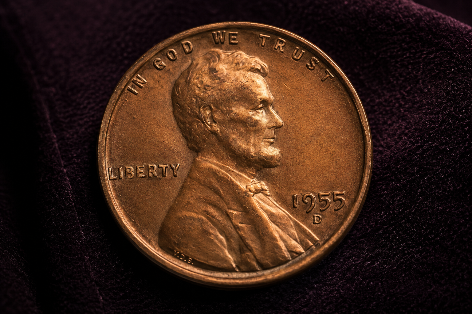 Close-up of a Lincoln Wheat Penny revealing its hidden design details.