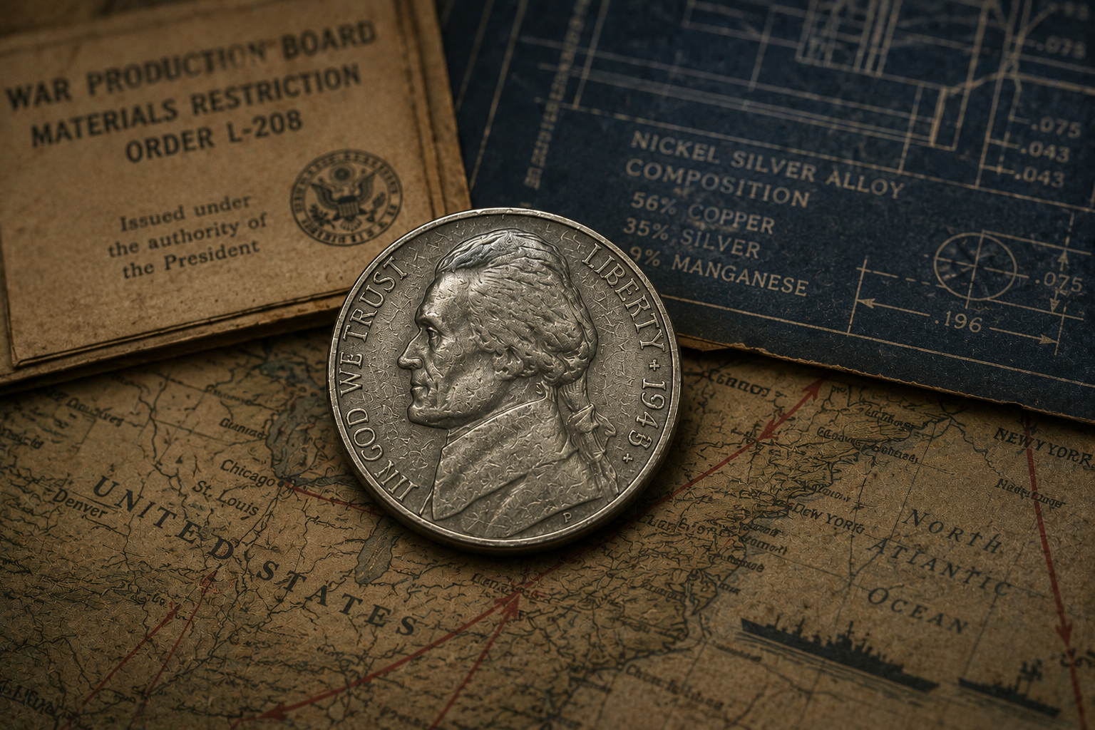 Wartime Jefferson nickel representing the forgotten coin of World War II