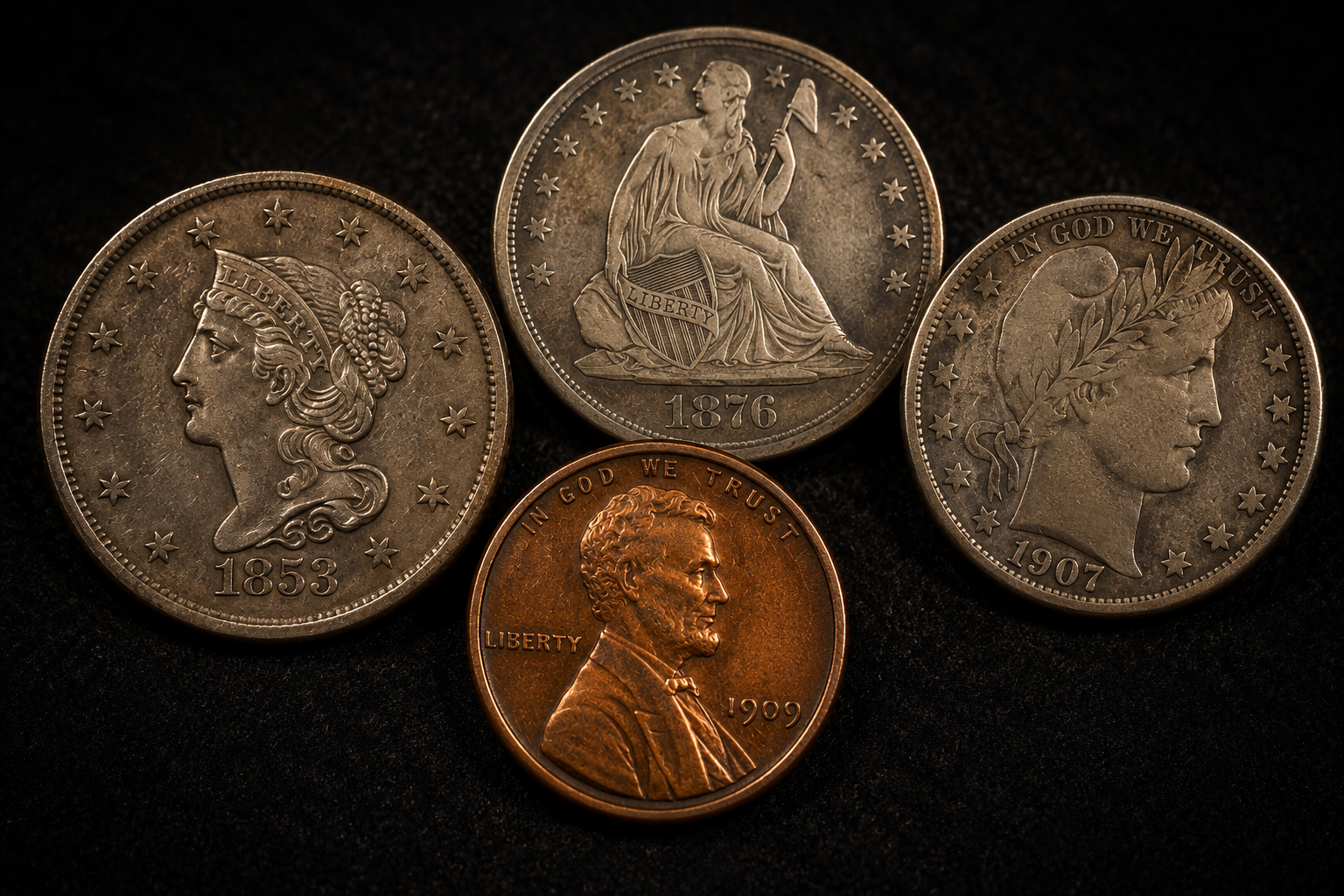 Close-up of Abraham Lincoln's right-facing portrait on a Lincoln Wheat Penny