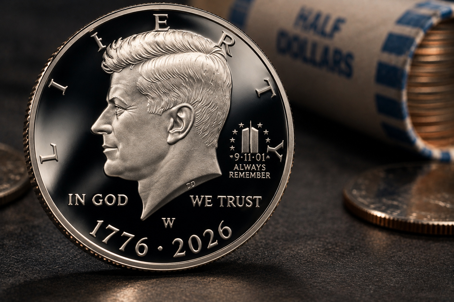 2026-W Enduring Liberty Half Dollar with the 9-11-01 Always Remember privy mark.